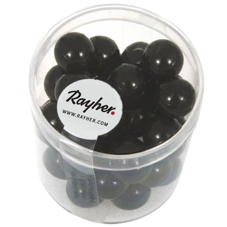 Renässans glaspärlor, 10mm förpackning 35st, svart