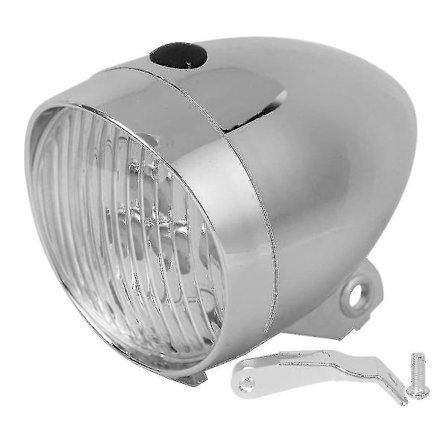 Cykel Framlampa, 3led Vintage Cykel Framlampa Set, Cykeltillbehör, Cykelgåvor För Män (Silver)