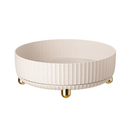 360 Roterende Oppbevaring Multifunksjonell Organizer Hylle Oljetett Non- Kjøkkenutstyr Holder Hvit