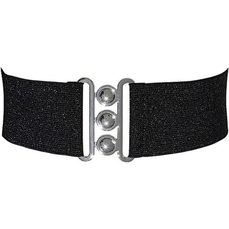 Joustava naisten vyö, leveä vyö 3-nappikiinnityksellä, vintage-tyyli