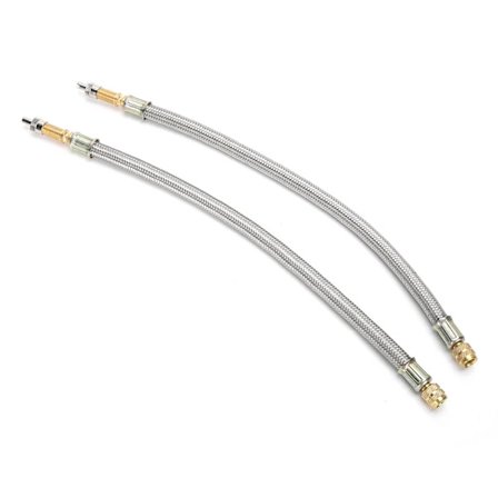 2-pack 300 mm förlängningsslangar för däckventiler för lastbil, husbil, släpvagn och tunga fordon