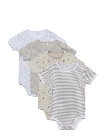 Body Ss Ao-Printed Bodies Short-sleeved Multi/mønstret Pippi