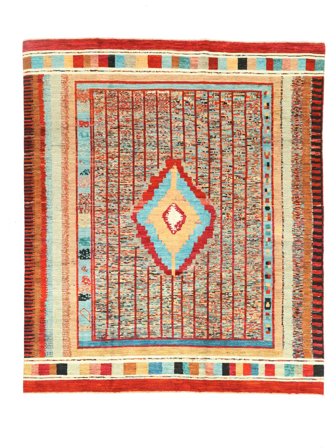 Large Berber Colourful Rug 249X291 Wool