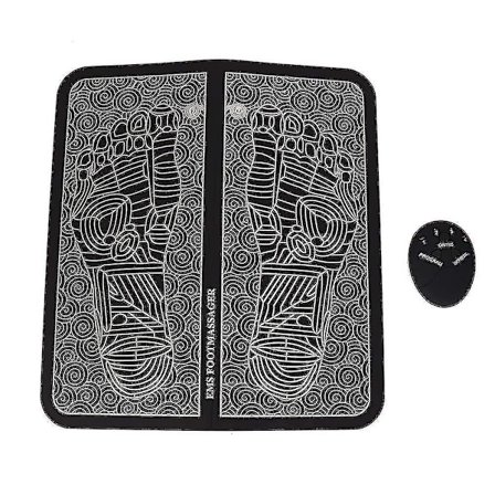 Fotmassager 6 olika lägen Elektrisk dyna Fötter Akupunkturstimulator Massageverktyg (svart)