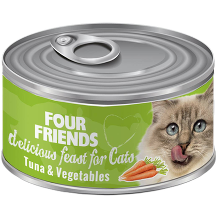 FourFriends - Katt Adult Tuna & Vegetables 85g i boks - Katt - Kattefôr & kattemat - Våtfôr og våtmat - ZOO.no