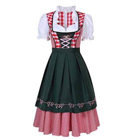 Tyskternet Dirndl-kjole til kvinder til Oktoberfest & Halloween-fest, størrelse M[JUN]
