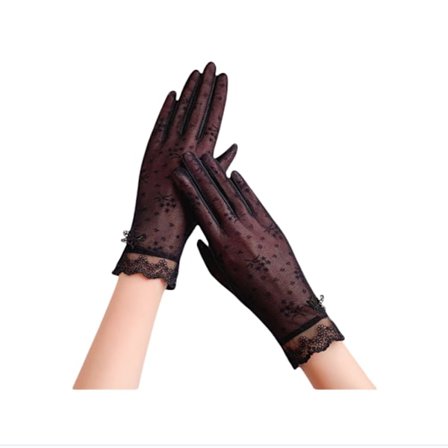 Kesäiset ohuet ulkoilu- ja pyöräilyaurinkosuojakäsineet Black