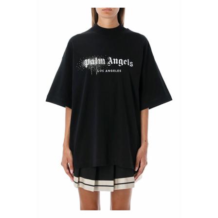 Palm Angels, T-Shirts Zwart, Dames, Maat:M