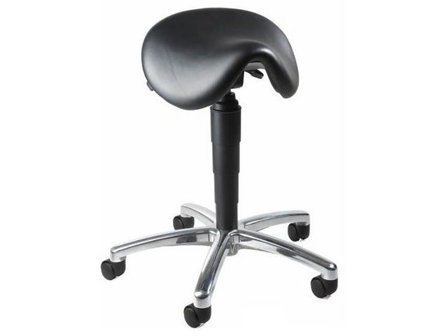 TOPSTAR Sadelkontorsstol, läder, 500/690 x 340 x 430 mm, svart - Lyreco - Kontorsmöbler och inredning - Stolar och sittmöbler - Sadelstolar