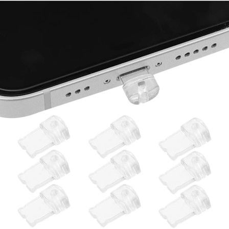 10 st Dammskydd Anti-Damm Plugg Mobiltelefon Dammskydd Lightning Laddningsport Skydd för Lightning Port