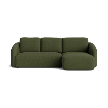 Savona Chaiselongue-Schlafsofa, rechts | Stauraum, Loop Grün, modernes Design mit Bettfunktion und Bettkasten, komfortable Polsterung, 94cm