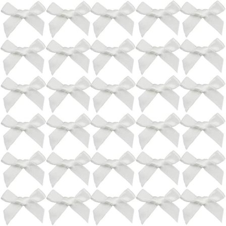 Mini båndsløjfer Lille hvid sløjfe til håndværk