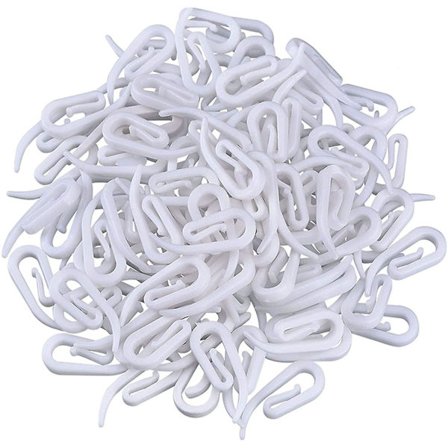 200 stk. gardinkroker, plastgardinkroker, 28 x 12 mm