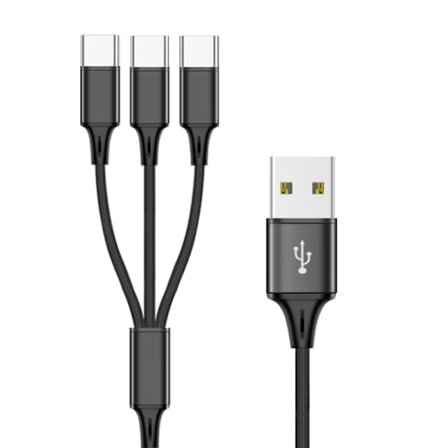 Multi USB C splitterkabel 3/4/5 i 1 snabbladdningssladd med 3/4/5 Typ-C hanport för telefoner surfplattor