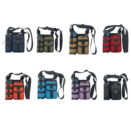Skuldertasker med vandflaskeholder, Crossbody taske med vandflaskeholder DB