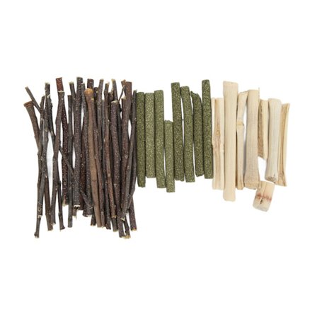 Hamster Tygelegetøj Sæt Sikkert Ikke-giftigt Æblepind Bambus Blandede Tyggestænger 200g