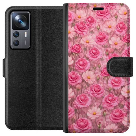 Yhteensopiva Lompakkokotelo Xiaomi 12T Pro Petal Reverie Blush Rose