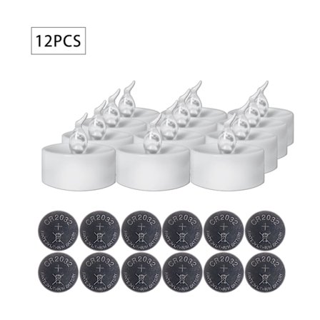 12 st Batteridrivna TeLjus LED-Ljus Flammlösa Ljus Flimmerande Falska TeLjus