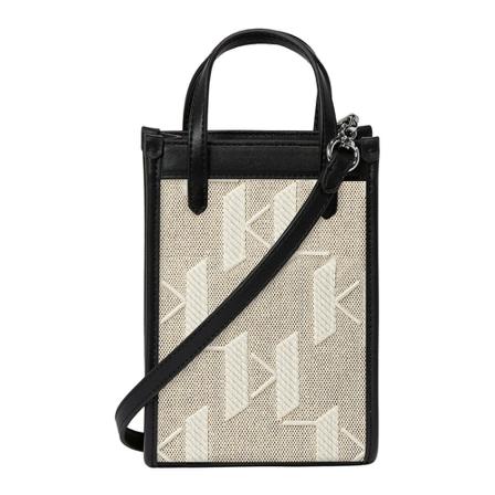 Karl Lagerfeld Skuare Embroidery Ph Pouch , Beige , Dames , Maat: ONE Size Handtassen