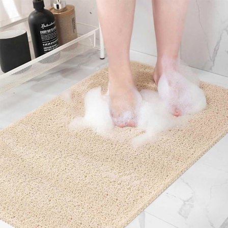 Loofah Bademåtte til Brusebad Hurtig Tørring (40 x 80 cm, Beige)