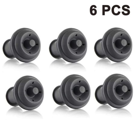 6 stk. Vakuumpropper til vin - Sæt med 6