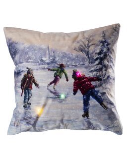 Putetrekk med julemotiv og LED-lys Lekende barn 1-pk Multi