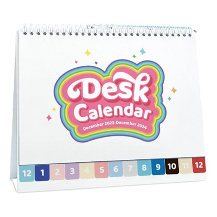 Bordkalender 2023-2024, fra september 2023 til december 2024, 9,8" x 8,6", Stående bordkalender med To-do liste & Noter til køkken, kontor, skole