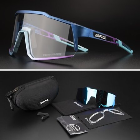 Kapvoe Män Camping Vandring Photochromic Cykelglasögon Utomhussport Fiske Solglasögon Cykelglasögon Kvinnor Körning Glasögon