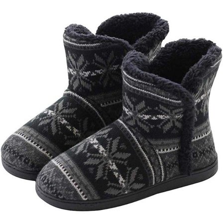 Hjemmesko for menn og kvinner, myke og varme hjemmesko, sklisikre svarte 37-38 CDQ