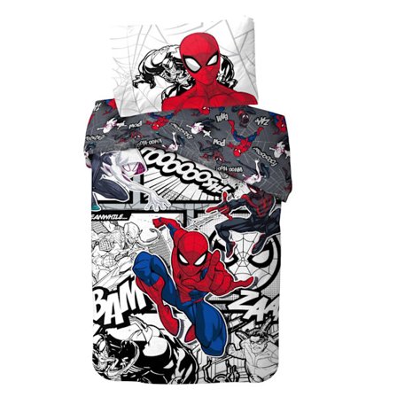 Spider-Man Skurkar Vändbart Påslakanset Enkelt Flerfärgat