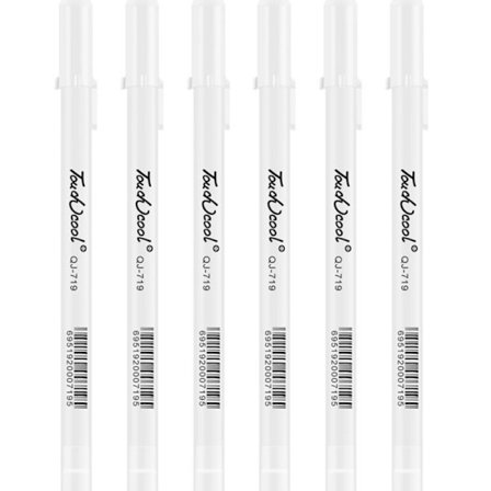 Vita Gelpenner for Kunst og Skriving, Fin Spiss Gelblekkpenn med Jevn Blekkflyt, Dekkende Blekk Hurtigtørkende Syrefritt Giftfritt Skriveinstrument 