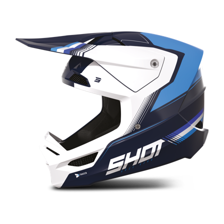 Cască Motocross Shot Race Mips Tracer Mips albastru XXL
