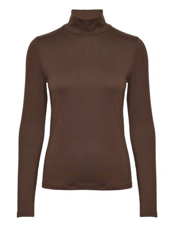 Vmina Ls Highneck Top Jrs Bf Brown Vero Moda