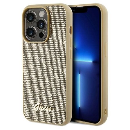 Guess Disco Metal Script-etui til iPhone 14 Pro - guld
