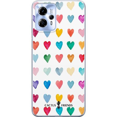 Kompatibelt Mobildeksel til Motorola Motorola Moto G13 Cactus and Friends - Watercolor Love Grid