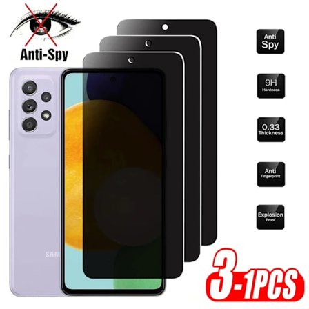 Sekretess Skärmskydd kompatibelt Samsung Galaxy A15 A35 A55 A05 Anti-Spion Skyddsglas kompatibelt Samsung A14 A35 A54 A12 A17 A16 A26