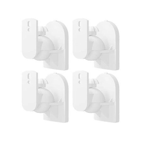 Kaiutinkannattimet seinäasennukseen 4-pack - Valkoinen
