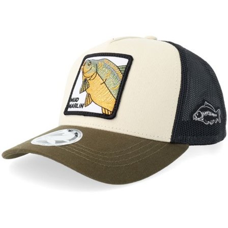 Skillfish - Grön trucker Keps - Kids Mud Marlin Ivory/Black/Dark Mash A-Frame Trucker @ Hatstore