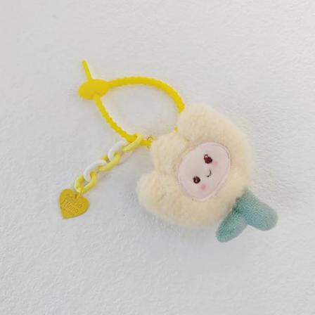 Kawaii Cartoon Flowers Avaimenperä ja Pehmo Tulppaani Avaimenperä Laukut Riippu Yellow