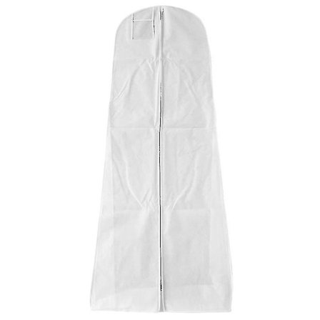 1 st dammskydd fiskstjärt bröllop full klänning förvaringsväska brudklänning plagg nonwovens lock - 170x50x40cm (vit)