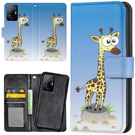 Xiaomi 11T/11T Pro - Lommebok Deksel Tegnet Giraff