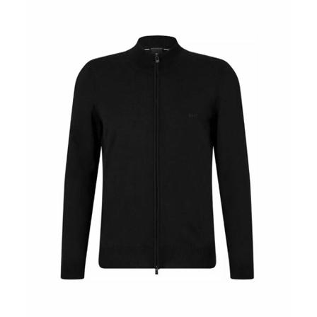 Hugo Boss, Zip-throughs Zwart, Heren, Maat:M,wol