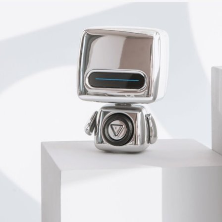 1 trådløse højttalere Mini Cute Robot Bærbar trådløs trådløs 5.0 højttalere med indbygget mikrofon og understøtter håndfri og fotoopkald (sølv)