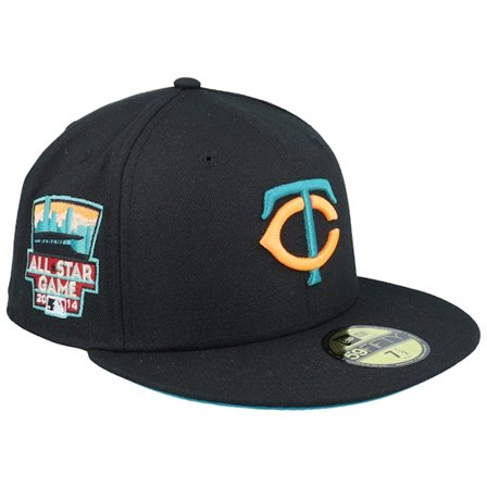 New Era - MLB Zwart fitted Cap - Minnesota Twins Sweet Fit 59FIFTY All Star Game Black/Teal Fitted @ Hatstore