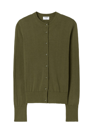 Filippa K Merino Short Cardigan Stickat Dam Grön S