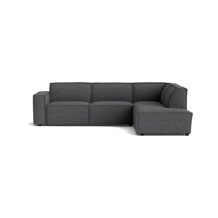 Lyon Ecksofa, rechts, Puente Grau/Blau, zeitloses Design, hochwertige Qualität, bequeme Polsterung, modernes Wohnzimmer Sofa, 80cm Höhe