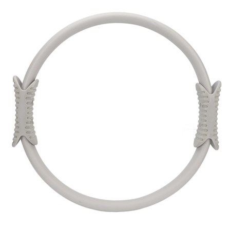 Pilates Ring Fitness Motstandstrening Pilates Sirkel med Skumfylt Håndtak for Lår Trening Grå