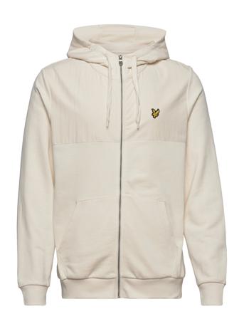 Nylon Mix Hoodie White Lyle & Scott