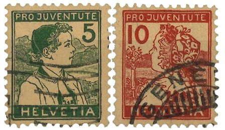 Schweiz 1915 - MICHEL 128-29 - Stemplet