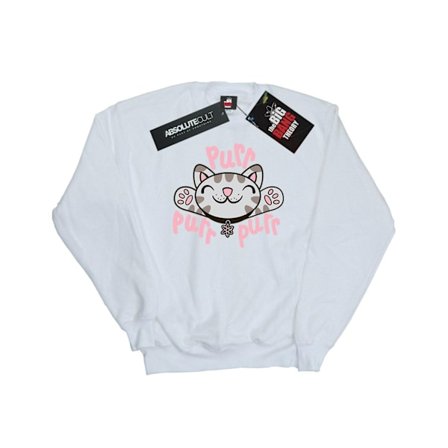 Big Bang Theory Mjuk Kitty Purr Sweatshirt S Vit
